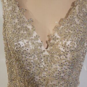 Golden Elegant Prom Dress